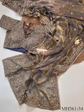 Beautifull Fandy Sattin Silk With Embroidery Work Saree