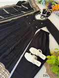 Chinon Silk Embroidered Gown with Sequin Work & Dupatta