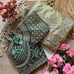 Beautifull Chiffon With Thread Embroidery Work Saree
