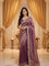 Beautiful Soft Fandy Satin With Lotus Embroidery & Rich Meena Work Saree