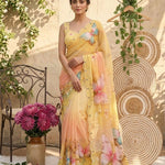 Beautifull Soft Tabby With Real Mirror With Butterfly Work Saree