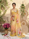 Beautifull Soft Tabby With Real Mirror With Butterfly Work Saree