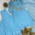 Beautiful Soft Rich Crunchy With Beads & Embroidery Work Plazzo Set