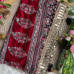 Beautiful Soft Rich Fendy Satin Silk With Embroidery Work Saree