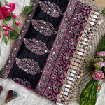 Beautiful Soft Rich Fendy Satin Silk With Embroidery Work Saree