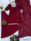 Beautiful Soft Rich Faux Georgette With Real Mirror Work Kurti Plazzo Set