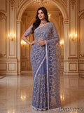 Beautiful Soft Rich Net With Beads, Sequins & Pearl Embroidery Work Saree