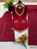 Elegant Roman Glass Mirror Work Palazzo Suit