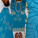Beautifull Faux Georgette Embroidery Work Top Pent