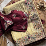 Premium Dola Silk & Coding Work