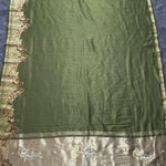 Pure Shimmer Tissue Handwork Saree