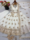 Beautifull Fendy Silk With Sequience Work Gown
