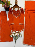 Elegant Roman Glass Mirror Work Palazzo Suit