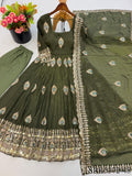 Beautifull Fendy Silk With Sequience Work Gown