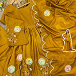 Yellow Color Fandy Silk With Zari Work Top Pent