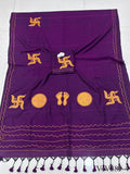 Trending Pure Loom Cotton With Handmade Dana Pallu Saree