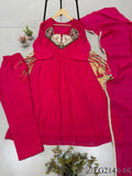Most Viral Mul Chanderi With Sequience Work Top Pent