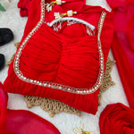Red Color Georgette Embroidery Work Anarkali