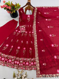 Beautifull Fendy Silk With Embroidery Work Gown