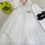 Heavy Fox Georgette Gown with Handwork & Dupatta