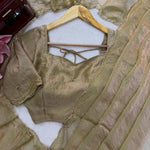 Fendy Silk Saree with Heavy Handwork & Matching Blouse