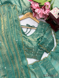 Fendy Silk Saree with Heavy Handwork & Matching Blouse