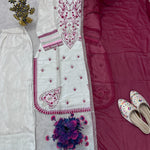 Heavy Roman Glass Top Pant Set with Embroidery & Sequin Work