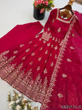 Fendy Silk Gown with Sequin Embroidery & Full Flair Dupatta