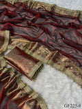 Premium Tissue Saree with Stone & Mirror Work and Ghungroo Blouse