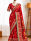 Soft Satin Silk Saree with Hand Mirror Work