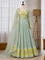 Floral Printed Organza Gown Suit Set