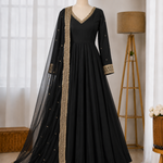 Georgette Sequence Embroidered Gown Suit