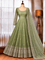 Georgette Gown with Sequin Embroidery & Dupatta