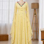 Heavy Faux Georgette Embroidered Anarkali Suit Set
