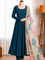 Pure Roman Silk 16 Kali Gown Set with Pearl Lace & Organza Dupatta