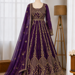 Havy Crunchi Silk With Embroidery Work Gown Lehenga