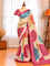 Premium Satin Silk Saree with Ultra HD Digital Print & Matching Blouse