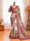 Rajwadi Pashmina Silk Saree with Zari Border & Contrast Blouse