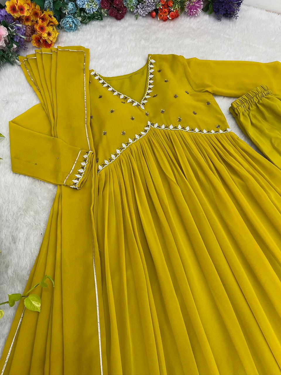 yellow alia cut dress Buy Soch Womens Yellow Viscose Floral Print Alia Cut Dress with Cutdana Online