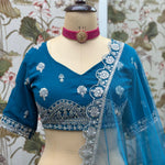 Faux Georgette Lehenga with Embroidered Choli and Dupatta