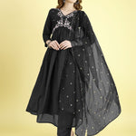 Vichitra Embroidery Work And Net Fabric Top Pent
