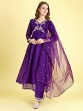 Vichitra Embroidery Work And Net Fabric Top Pent