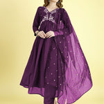 Vichitra Embroidery Work And Net Fabric Top Pent