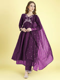 Vichitra Embroidery Work And Net Fabric Top Pent