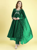 Vichitra Embroidery Work And Net Fabric Top Pent
