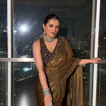 Pure Space Silk Sequence And Zari Work Saree