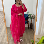 Premium Gadwal Sequence Thread work Top Pent