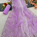 Primium Pixel Crush Cutdana And Moti Sequence Work Saree