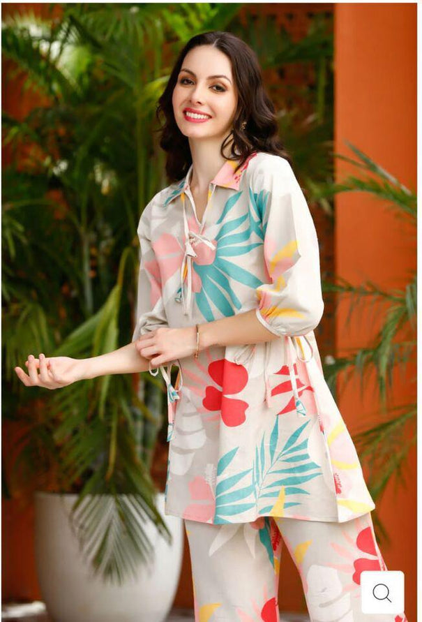 Summer Wear With Cotton Blend Co-ord Set
