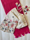Khadi Cotton Tasselse Border Saree